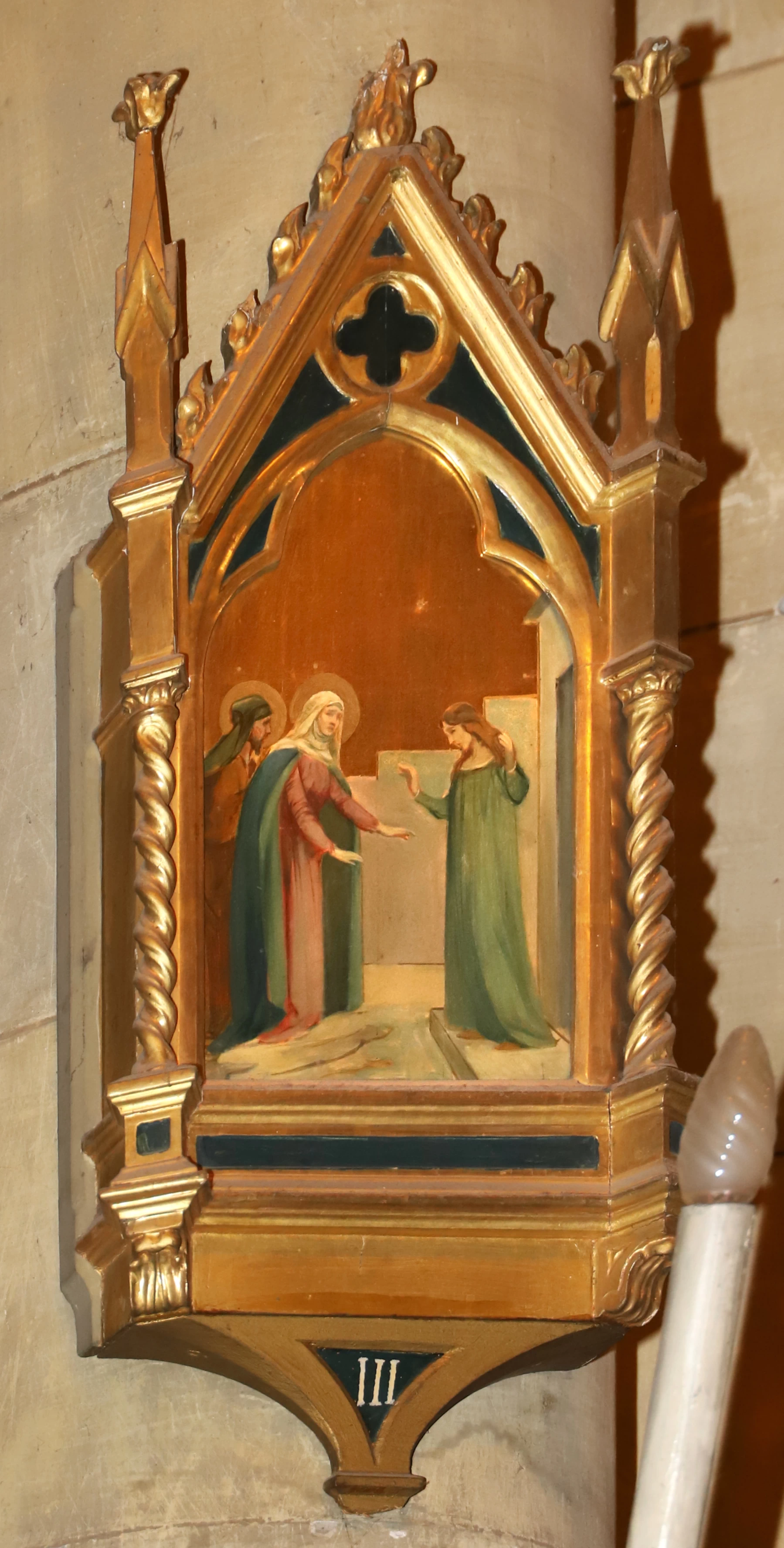Via Matris, 1929, stazione 3 perdita di Gesù fanciullo nel tempio - Chiesa dei sette santi, Firenze